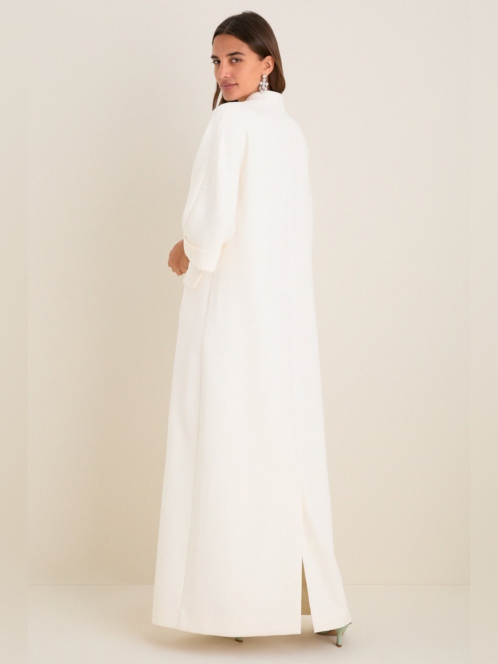 Tuckernuck NWT Carolina Maxi Dress Size Medium in Ivory Crepe - Picture 6 of 16